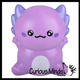 JUMBO 9.5" Axolotl Slow Rise Squishy Toys - Memory Foam Party Favors, Prizes, OT