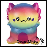 JUMBO 9.5" Axolotl Slow Rise Squishy Toys - Memory Foam Party Favors, Prizes, OT