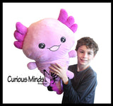 Axolotl Cute Large and Jumbo Plush Stuffed Animals - Adorable Soft and Cuddly Mini Animal Plushie Plushy