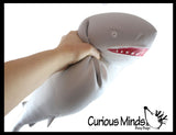 NEW - Jumbo 21.5" Shark Batting Filled Squishy Squeeze Stress Ball Soft Filling - Sensory, Fidget Toy