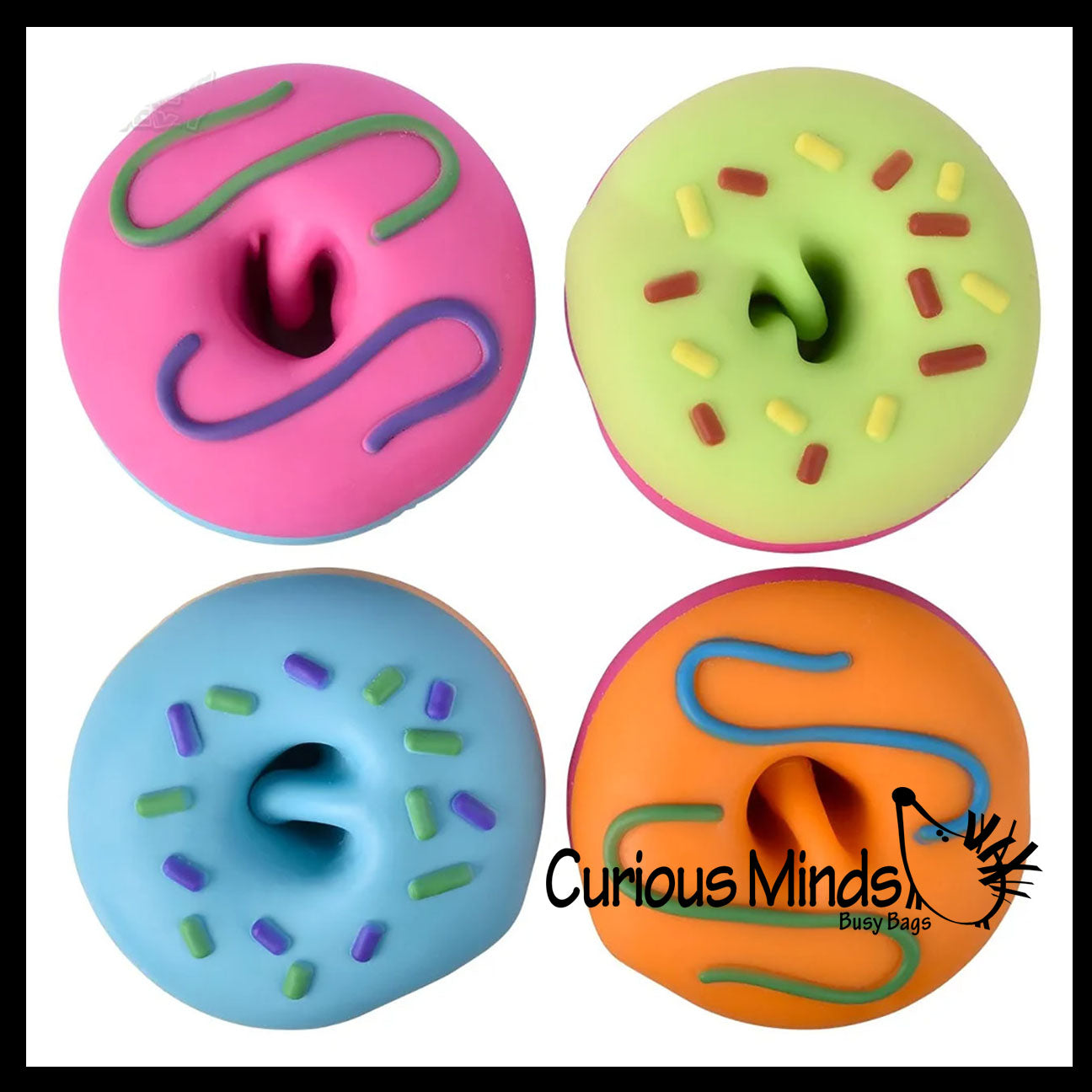 Jumbo Doh Filled Donut - Removable Frosting - Soft Stress Squishy