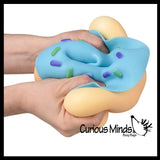 Jumbo Doh Filled Donut - Removable Frosting - Soft Stress Squishy Ball Doughnut