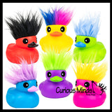 NEW - Jumbo Rubber Ducks With Colorful Hair - Rubber Duckies - Cute Novelty Prize Reward Giveaway