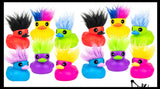 NEW - Jumbo Rubber Ducks With Colorful Hair - Rubber Duckies - Cute Novelty Prize Reward Giveaway