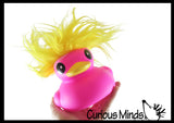NEW - Jumbo Rubber Ducks With Colorful Hair - Rubber Duckies - Cute Novelty Prize Reward Giveaway