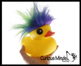 NEW - Jumbo Rubber Ducks With Colorful Hair - Rubber Duckies - Cute Novelty Prize Reward Giveaway