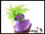 NEW - Jumbo Rubber Ducks With Colorful Hair - Rubber Duckies - Cute Novelty Prize Reward Giveaway