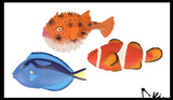 NEW - Jumbo Fish (Clownfish, Blue Tang, Pufferfish) Water Bath Squirter Toy - Huge Water Soaker Gun For Pool Outdoor Play