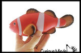 NEW - Jumbo Fish (Clownfish, Blue Tang, Pufferfish) Water Bath Squirter Toy - Huge Water Soaker Gun For Pool Outdoor Play