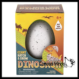 Jumbo Hatch and Grow a Dinosaur Egg in Water - Add Water and it Grows - Dino Prehistoric Critter Toy Bath - Soak in Water and It Expands