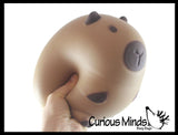 NEW - Jumbo 5.75" Capybara Doh Filled Squishy Squeeze Stress Ball Soft Doh Filling - Sensory, Fidget Toy