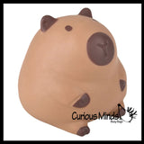 NEW - Jumbo 5.75" Capybara Doh Filled Squishy Squeeze Stress Ball Soft Doh Filling - Sensory, Fidget Toy
