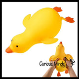 Jumbo Doh Filled Yellow Laying Down Goose Ducky - Rubber Duck Shaped Stress Squishy Ball