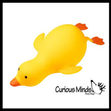 Jumbo Doh Filled Yellow Laying Down Goose Ducky - Rubber Duck Shaped Stress Squishy Ball