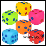 Marshmallow Dice Jumbo 4.75" Stress Balls - Ultra Soft Kneadable Fidget Squish Balls - Amazingly Soft