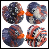 Jumbo Patriotic USA Print Rubber Ducks - Rubber Duckies - Cute Novelty Prize Reward Giveaway