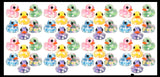 Jumbo Pom Pom Filled 6" Rubber Ducks - Rubber Duckies - Cute Novelty Prize Reward Giveaway