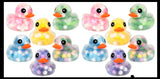 Jumbo Pom Pom Filled 6" Rubber Ducks - Rubber Duckies - Cute Novelty Prize Reward Giveaway