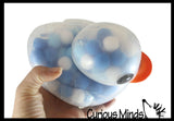 Jumbo Pom Pom Filled 6" Rubber Ducks - Rubber Duckies - Cute Novelty Prize Reward Giveaway