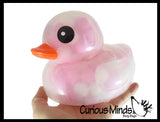 Jumbo Pom Pom Filled 6" Rubber Ducks - Rubber Duckies - Cute Novelty Prize Reward Giveaway