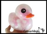 Jumbo Pom Pom Filled 6" Rubber Ducks - Rubber Duckies - Cute Novelty Prize Reward Giveaway