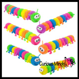 Large 12" Puffer Caterpillar Fidget Sensory Toy - 10 Section Tactile Toy Bug