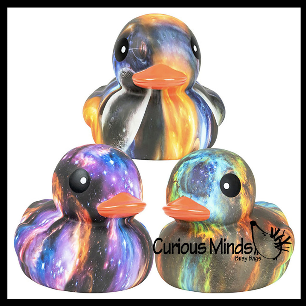 Jumbo Space Galaxy Print Rubber Ducks - Rubber Duckies - Cute Novelty Prize Reward Giveaway