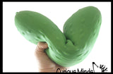 ORB Jumbo Doh Pickle Soft Slow Rise Fluff- Filled Squeeze Squishy Decompression Stress Balls - Sensory, Stress, Fidget Toy OT Huge Food