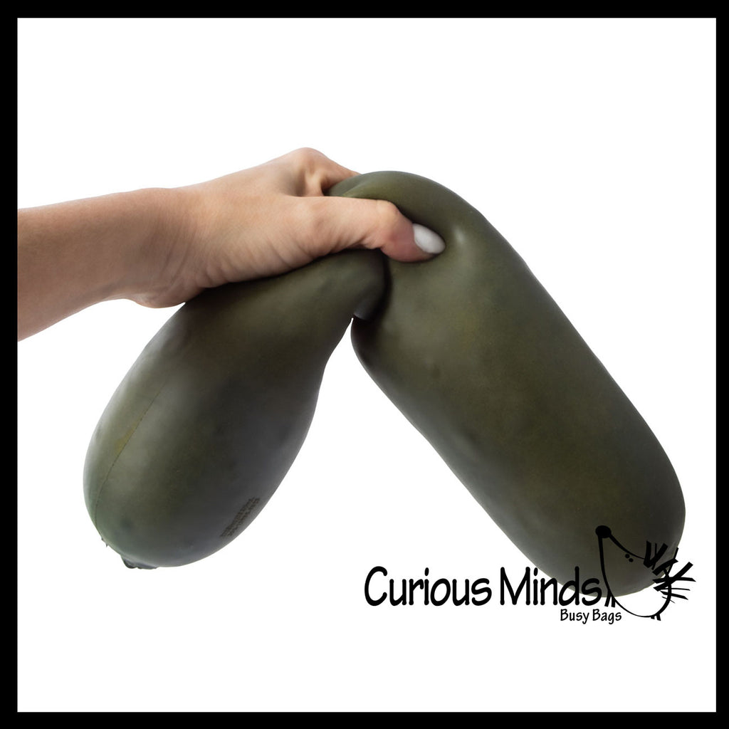 SMUSHMART Jumbo Doh Pickle Soft Slow Rise Fluff- Filled Squeeze Squishy Decompression Stress Balls - Sensory, Stress, Fidget Toy OT Huge Food RMS