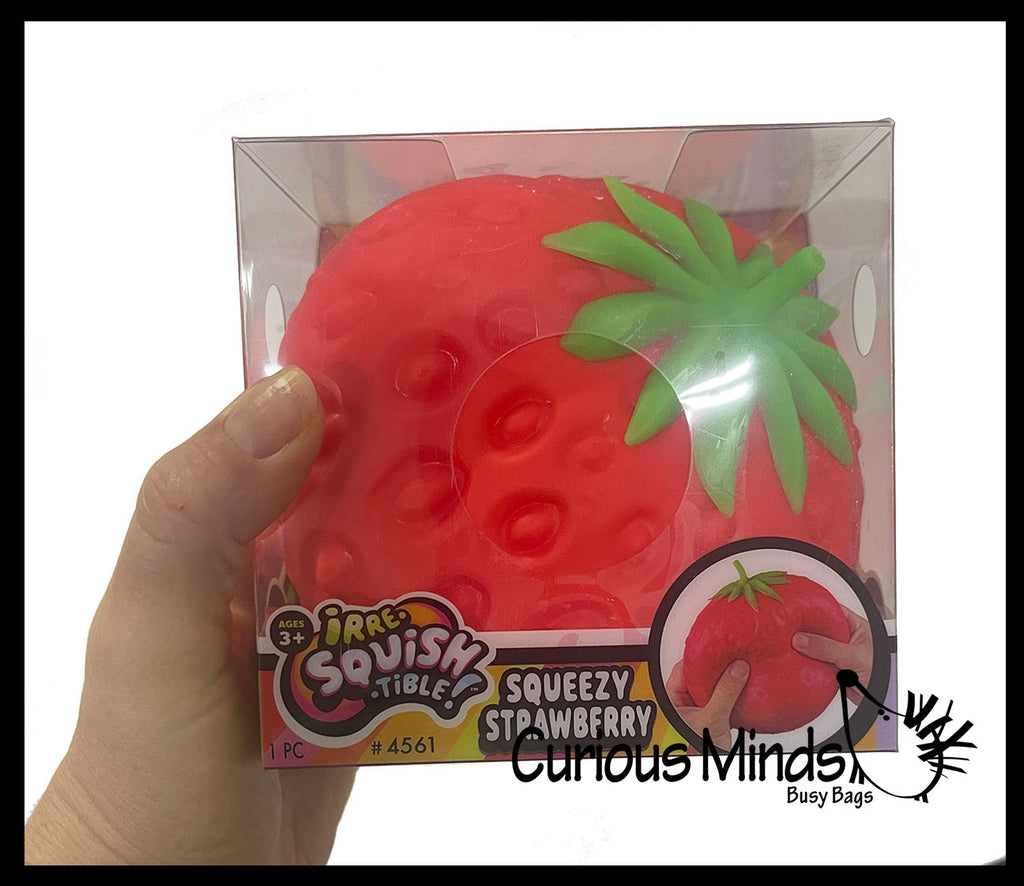 Jumbo Doh Filled Strawberry - Soft Stress Squishy Ball