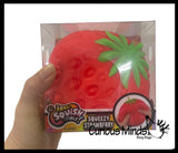 Jumbo Doh Filled Strawberry - Soft Stress Squishy Ball