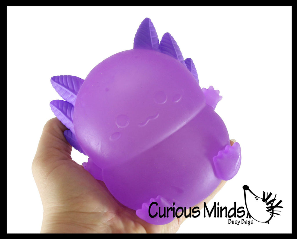 NEW - Jumbo Axolotl Sugar Ball - Thick Glue/Gel Syrup Molasses Stretch Ball - Ultra Squishy and Moldable Slow Rise Relaxing Sensory Fidget Stress Toy Huge