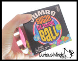 NEW - Jumbo 4.5" Glitter Sugar Ball - Over 2 Pounds - Glittery Shimmer Thick Glue/Gel Stretch Ball -Syrup Molasses   Ultra Squishy and Moldable Slow Rise Relaxing Sensory Fidget Stress Toy