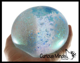 NEW - Jumbo 4.5" Glitter Sugar Ball - Over 2 Pounds - Glittery Shimmer Thick Glue/Gel Stretch Ball -Syrup Molasses   Ultra Squishy and Moldable Slow Rise Relaxing Sensory Fidget Stress Toy
