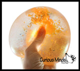 NEW - Jumbo 4.5" Glitter Sugar Ball - Over 2 Pounds - Glittery Shimmer Thick Glue/Gel Stretch Ball -Syrup Molasses   Ultra Squishy and Moldable Slow Rise Relaxing Sensory Fidget Stress Toy