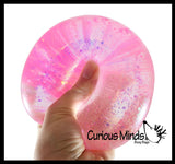 NEW - Jumbo 4.5" Glitter Sugar Ball - Over 2 Pounds - Glittery Shimmer Thick Glue/Gel Stretch Ball -Syrup Molasses   Ultra Squishy and Moldable Slow Rise Relaxing Sensory Fidget Stress Toy