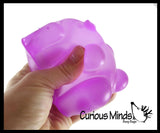 Large 4" Gummy Bear Shaped Ball - Thick Glue/Gel Syrup Molasses Stretch Ball Maltose- Ultra Squishy and Moldable Slow Rise Relaxing Sensory Fidget Stress Toy