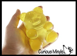 Large 4" Gummy Bear Shaped Ball - Thick Glue/Gel Syrup Molasses Stretch Ball Maltose- Ultra Squishy and Moldable Slow Rise Relaxing Sensory Fidget Stress Toy