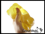 Large 4" Gummy Bear Shaped Ball - Thick Glue/Gel Syrup Molasses Stretch Ball Maltose- Ultra Squishy and Moldable Slow Rise Relaxing Sensory Fidget Stress Toy