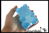 Large 4" Gummy Bear Shaped Ball - Thick Glue/Gel Syrup Molasses Stretch Ball Maltose- Ultra Squishy and Moldable Slow Rise Relaxing Sensory Fidget Stress Toy