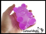 Large 4" Gummy Bear Shaped Ball - Thick Glue/Gel Syrup Molasses Stretch Ball Maltose- Ultra Squishy and Moldable Slow Rise Relaxing Sensory Fidget Stress Toy