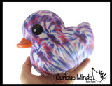 Jumbo Tie Dye Rubber Ducks - Rubber Duckies - Cute Novelty Prize Reward Giveaway