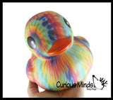 Jumbo Tie Dye Rubber Ducks - Rubber Duckies - Cute Novelty Prize Reward Giveaway