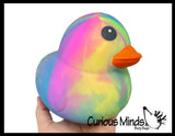 Jumbo Tie Dye Doh Filled Ducky - Rubber Duck Shaped Stress Squishy Ball