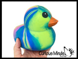 Jumbo Tie Dye Doh Filled Ducky - Rubber Duck Shaped Stress Squishy Ball