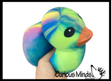 Jumbo Tie Dye Doh Filled Ducky - Rubber Duck Shaped Stress Squishy Ball