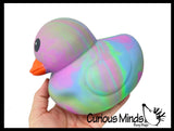 Jumbo Tie Dye Doh Filled Ducky - Rubber Duck Shaped Stress Squishy Ball