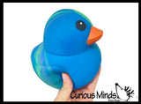 Jumbo Tie Dye Doh Filled Ducky - Rubber Duck Shaped Stress Squishy Ball