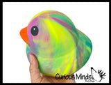 Jumbo Tie Dye Doh Filled Ducky - Rubber Duck Shaped Stress Squishy Ball
