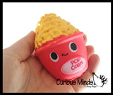NEW - Fast Food Squishy Squeeze Stress Ball Soft Doh Filling - Like Shaving Cream - Sensory, Fidget Toy Junk Food